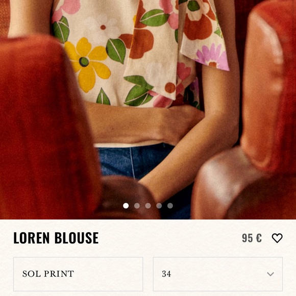 Sezane Floral Cream Top with Multicolor Blooms - Picture 14 of 14